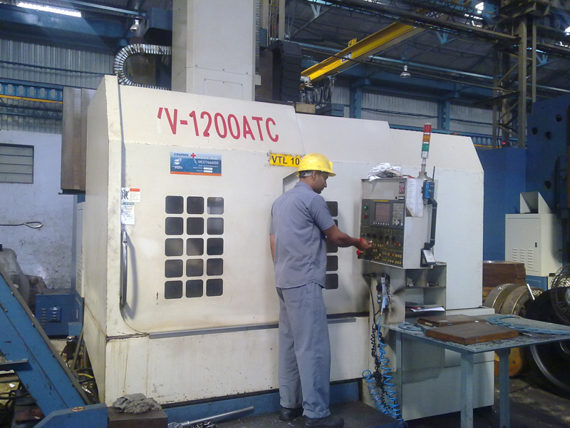 Vertical Lathe (Make: YOUJI, Model : YV 1200 ATC)Table Size: 1250 mm, Max Swing: 1600 mm,Max cutting dia: 1350, Max. height: 1200 mm, Load capacity: 5 tons